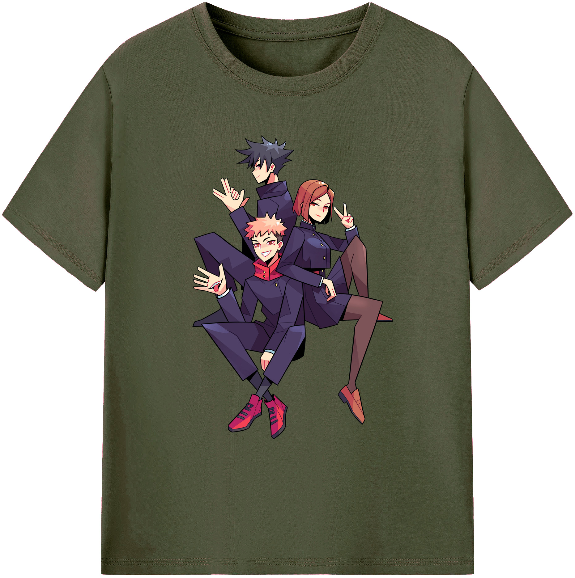 （画像用） 呪術廻戦 Jujutsu Kaisen 綿100％ メンズ半袖Tシャツ｜肌触りやわらか＆通気性